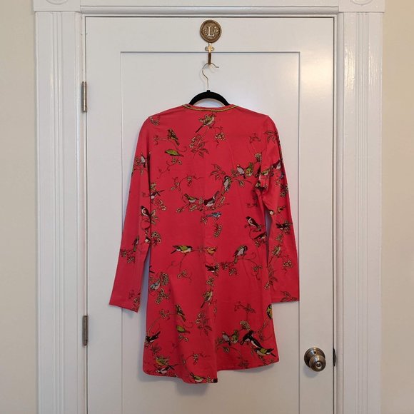 EUC Birds & Branches Stretch L/S Henley Nightshirt - Picture 3 of 9